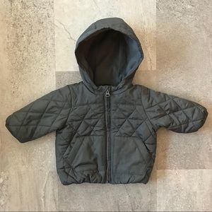 GAP fleece-lined puffer coat, baby 3-6m